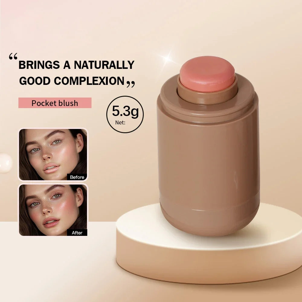 Lakerain 3-in-1 Cream Blush Stick – Cheek, Lip & Contour