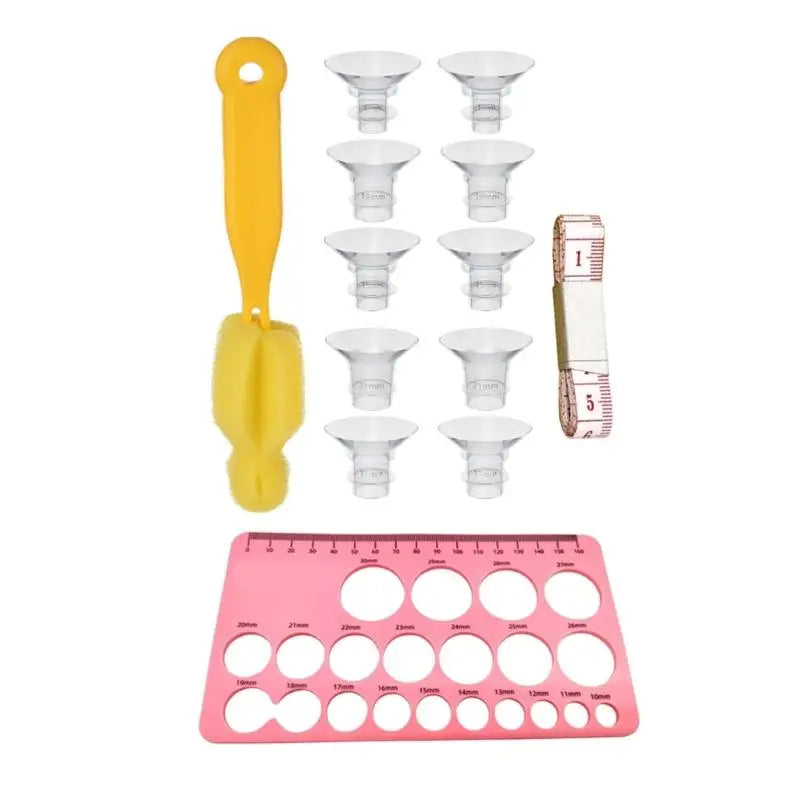 Breast Flange Converter Inserts 13–21mm Soft Silicone + Size Guide