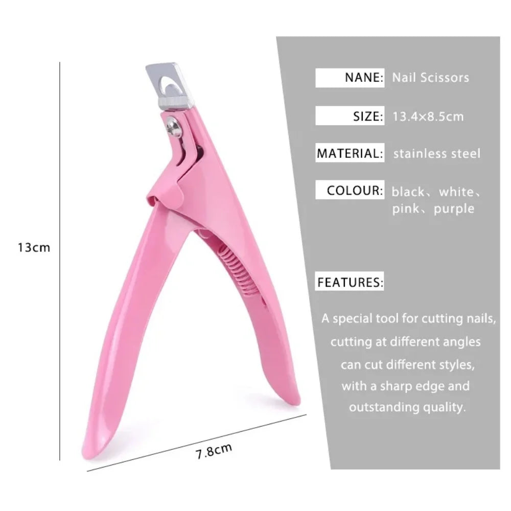Acrylic Nail Clipper Magnetic U-Cut | Gel & False Nail Cutter