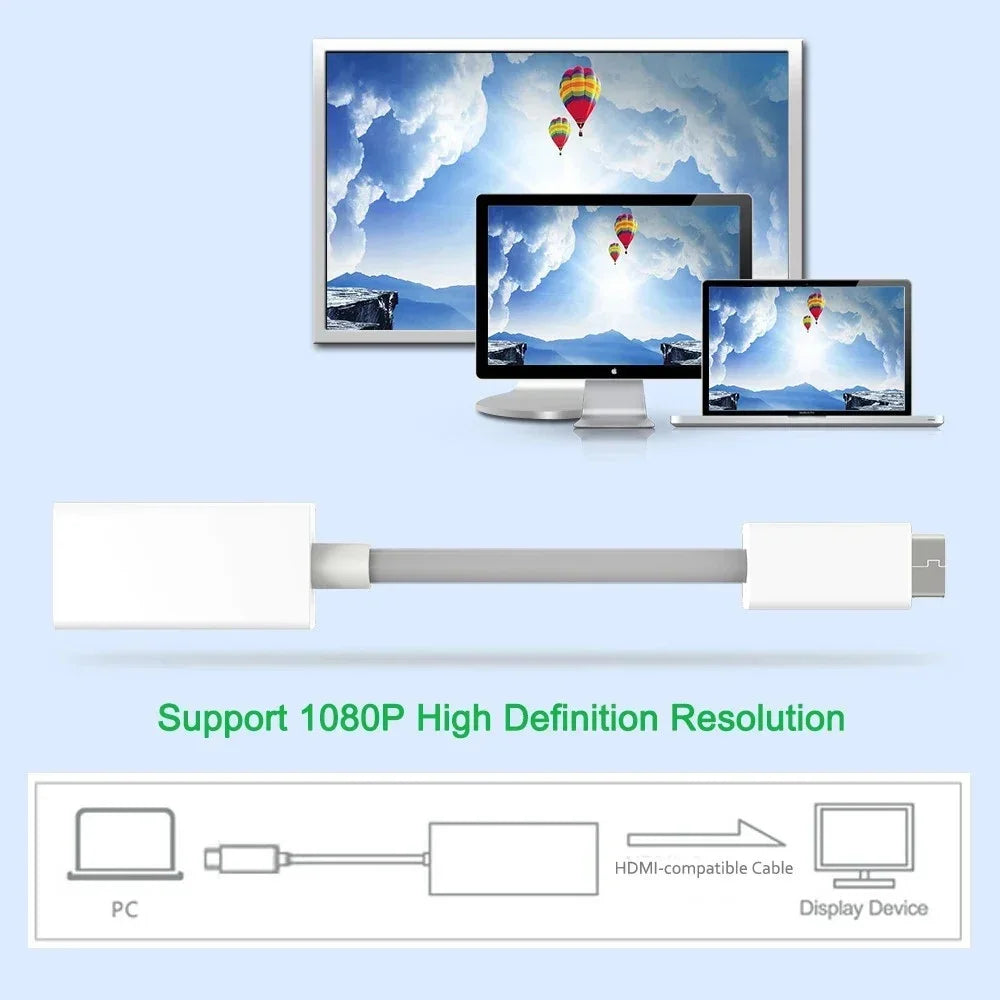 Mini DisplayPort to HDMI 4K Adapter for MacBook, Dell & Surface