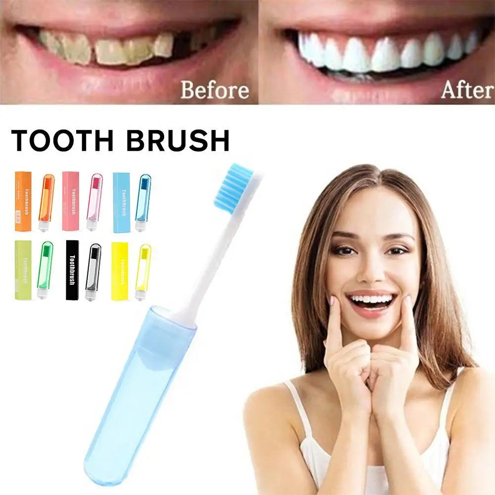 Foldable Travel Toothbrush – Soft Bristles, Portable & Compact