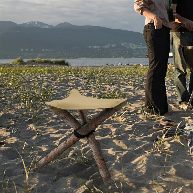 Folding Tripod Camping Stool Canvas Fabric Cover | Outdoor