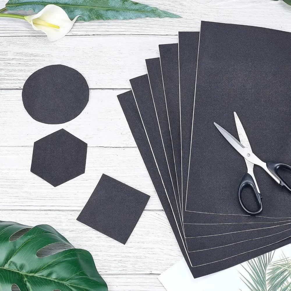 10PCS Self-Adhesive Black Foam Sheets 1mm | Craft & Protection