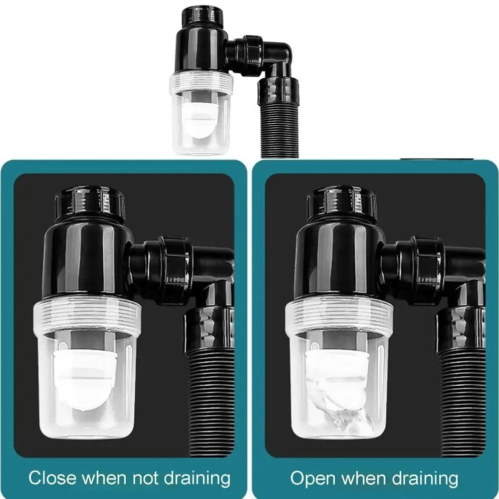 Flexible Sink Drain Pipe Odor Barrier 3" Universal Fit ABS