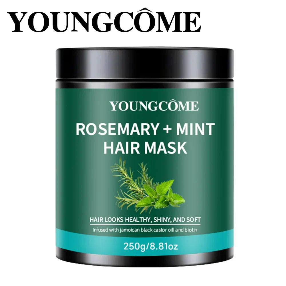 Rosemary Mint Hair Mask Black Castor Oil Biotin Healthy Shiny Soft