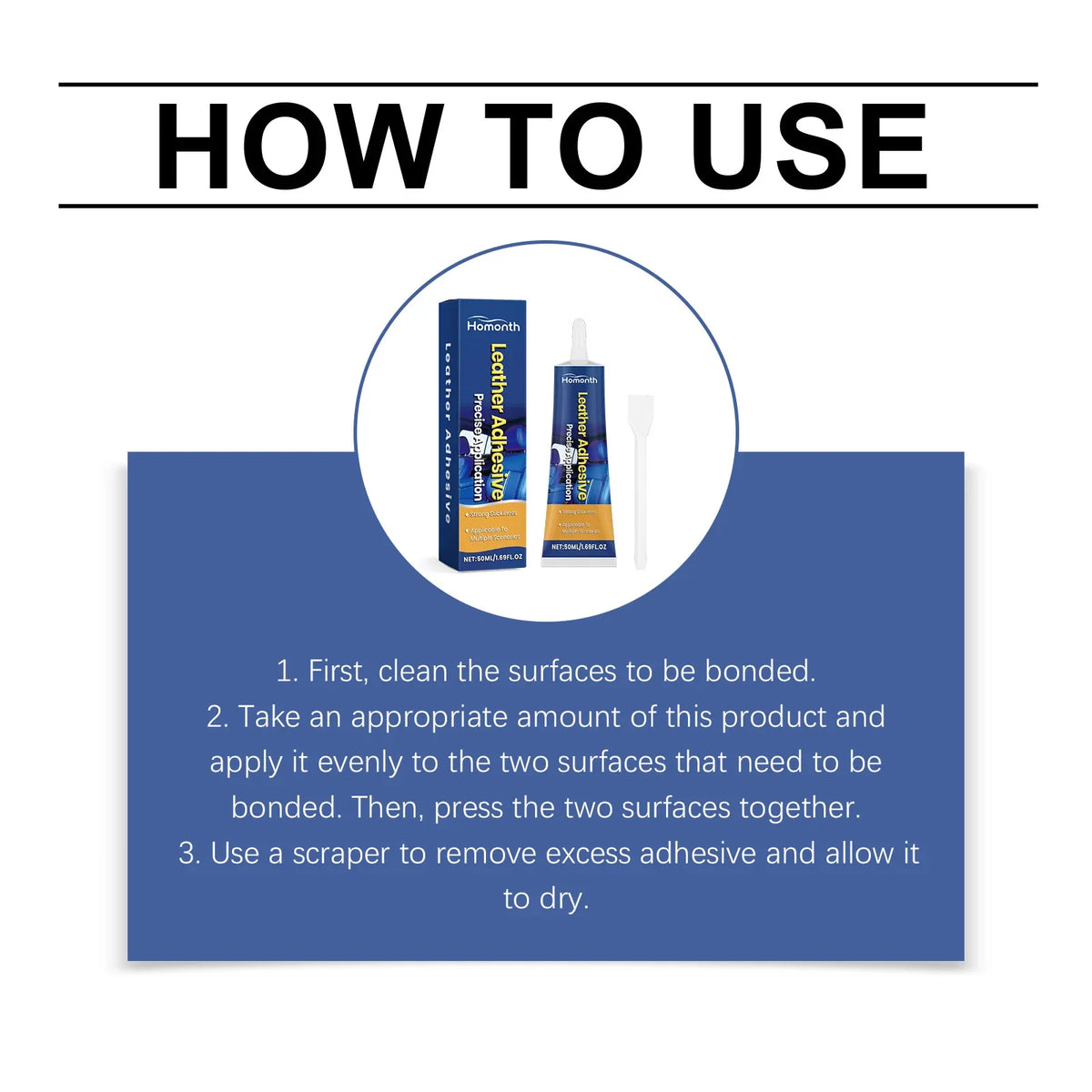 50g Waterproof Leather Repair Glue – Strong Bond Car Interior