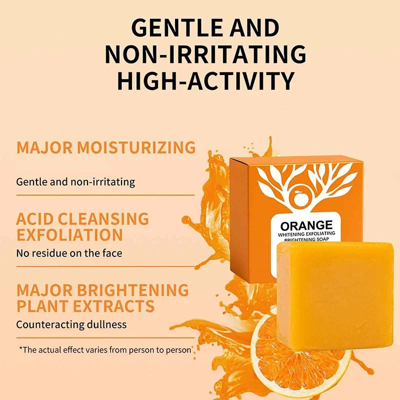 Orange Enzyme Brightening Soap Bar | Gentle Exfoliating 100g