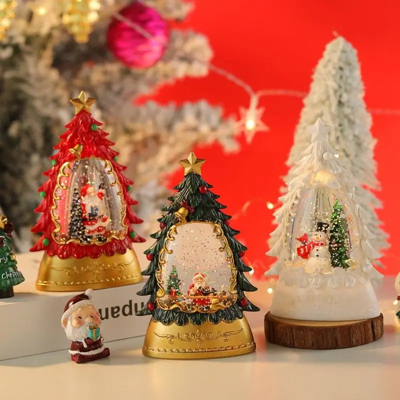 Christmas Illuminated Night Lights Decorate Desktop Snowflake Wind