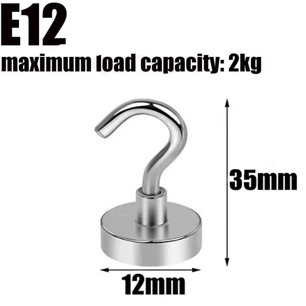 NdFeB Magnetic Hooks 5/10 Pack – Strong Wall Hooks for Home