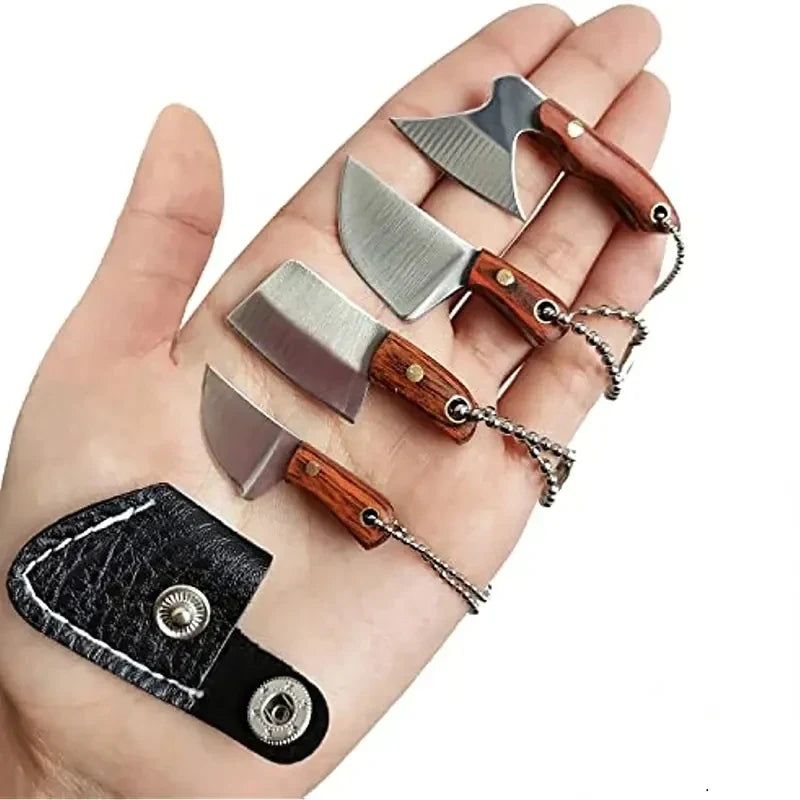 4-Piece Mini Stainless Steel Keychain Knife Set | Pocket Utility