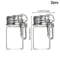 Glass Keychain Storage Bottle 7/10ml | Mini Portable Jar