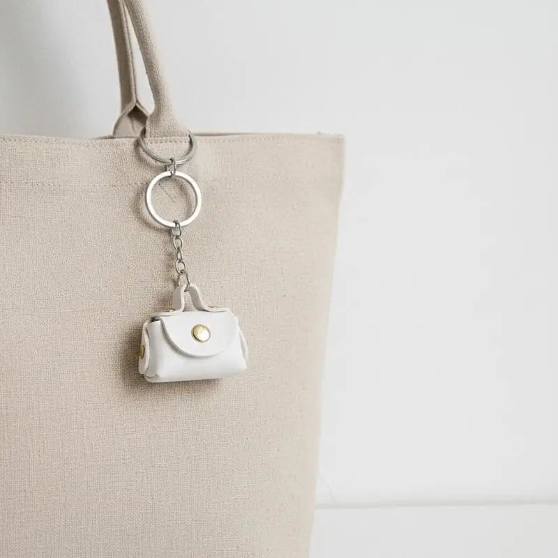 Kawaii Mini Bag Keychain – PU Leather Coin Purse Pendant