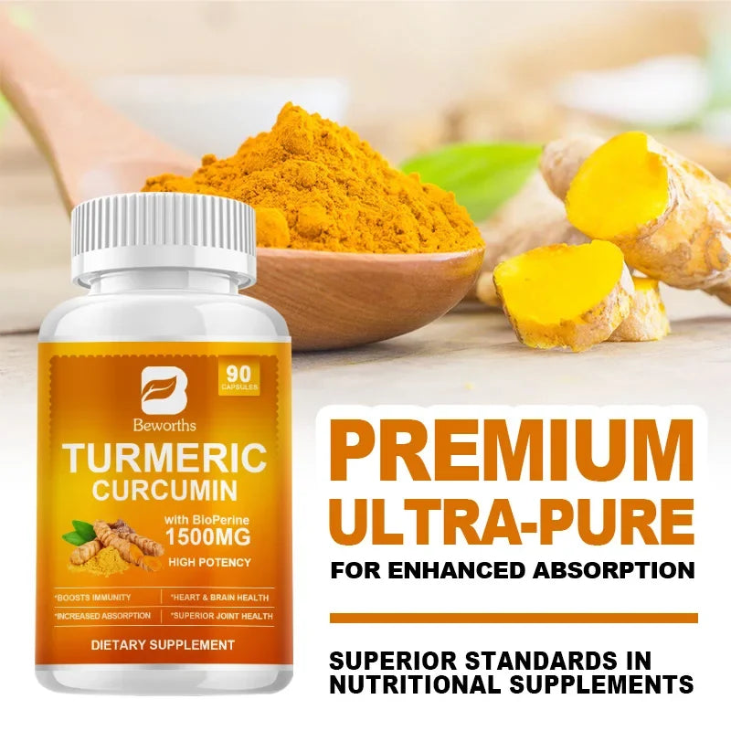 BEWORTHS Turmeric & Black Pepper Capsules 90ct | Curcumin