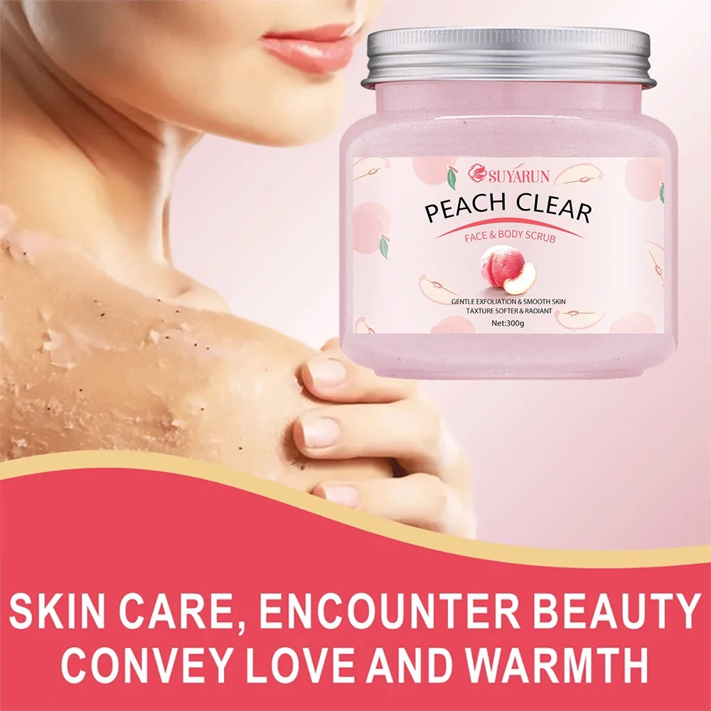 SUYARUN Peach Sugar Scrub Body Polish with Shea Butter 300g