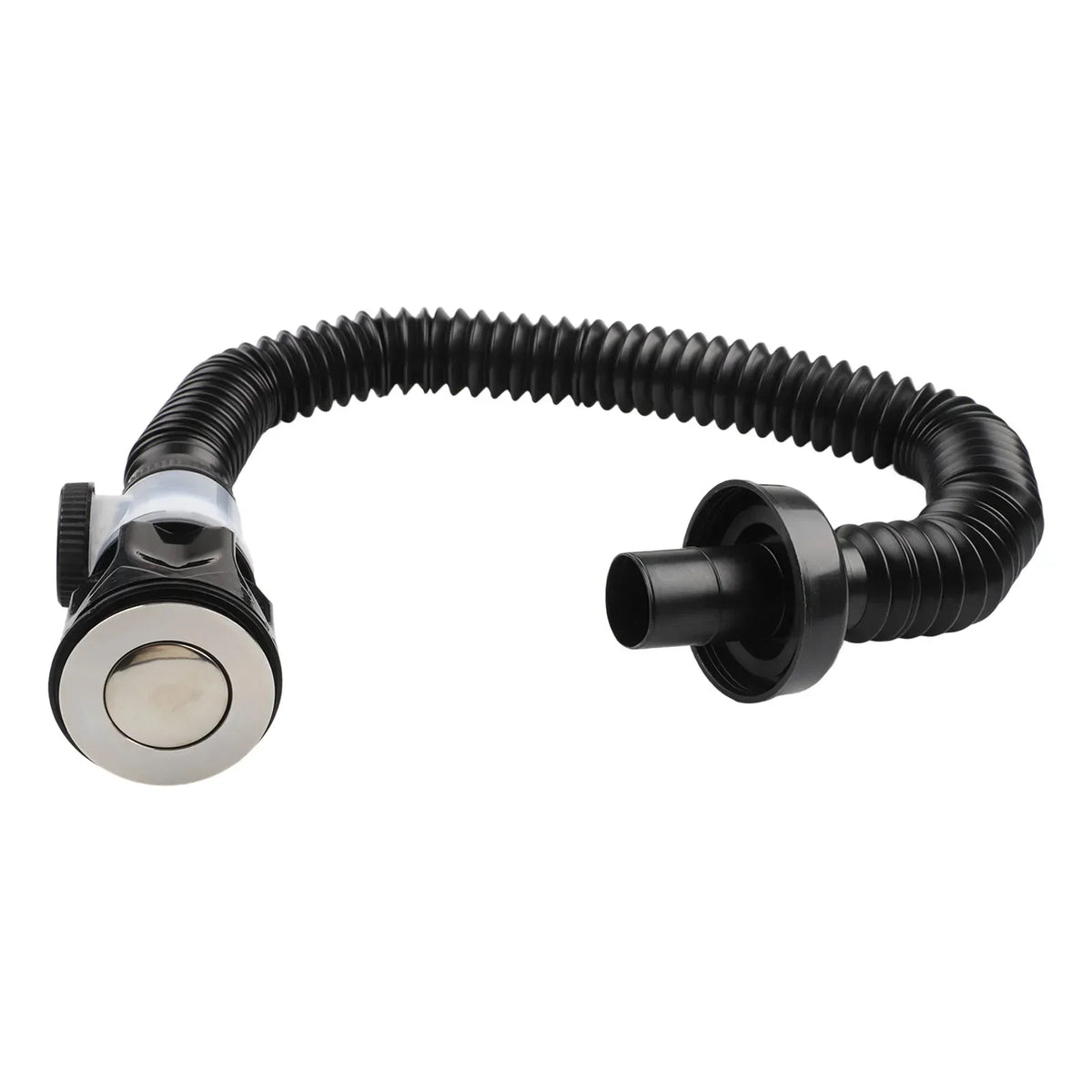 Black Press-Type Bathroom Sink Drain | Tool-Free Install