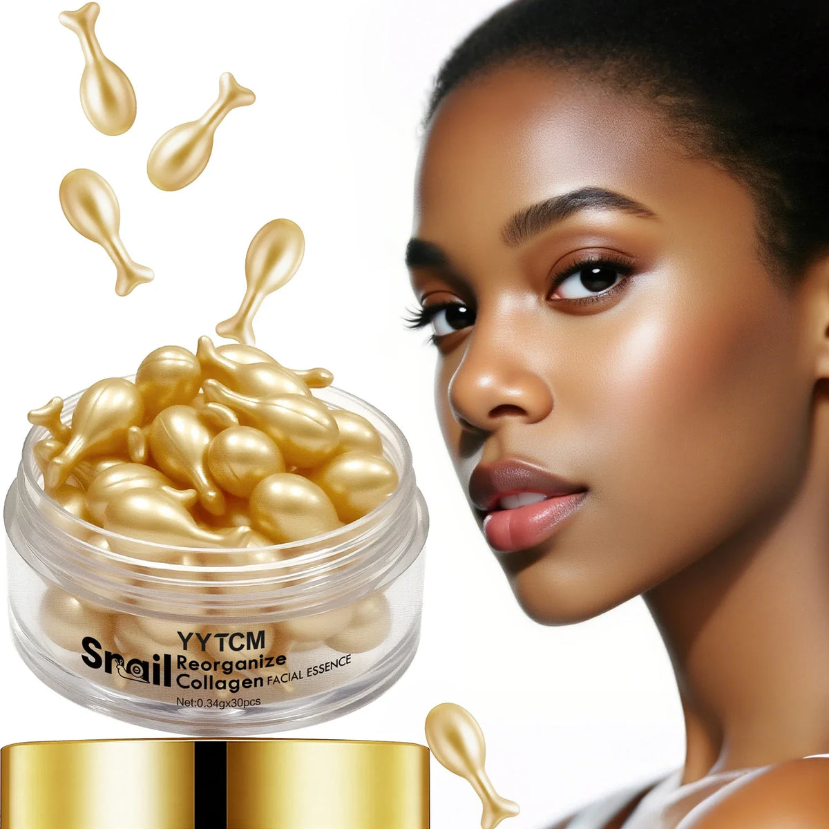 Snail Collagen Serum Capsules – Hydrating, Firming & Squalane