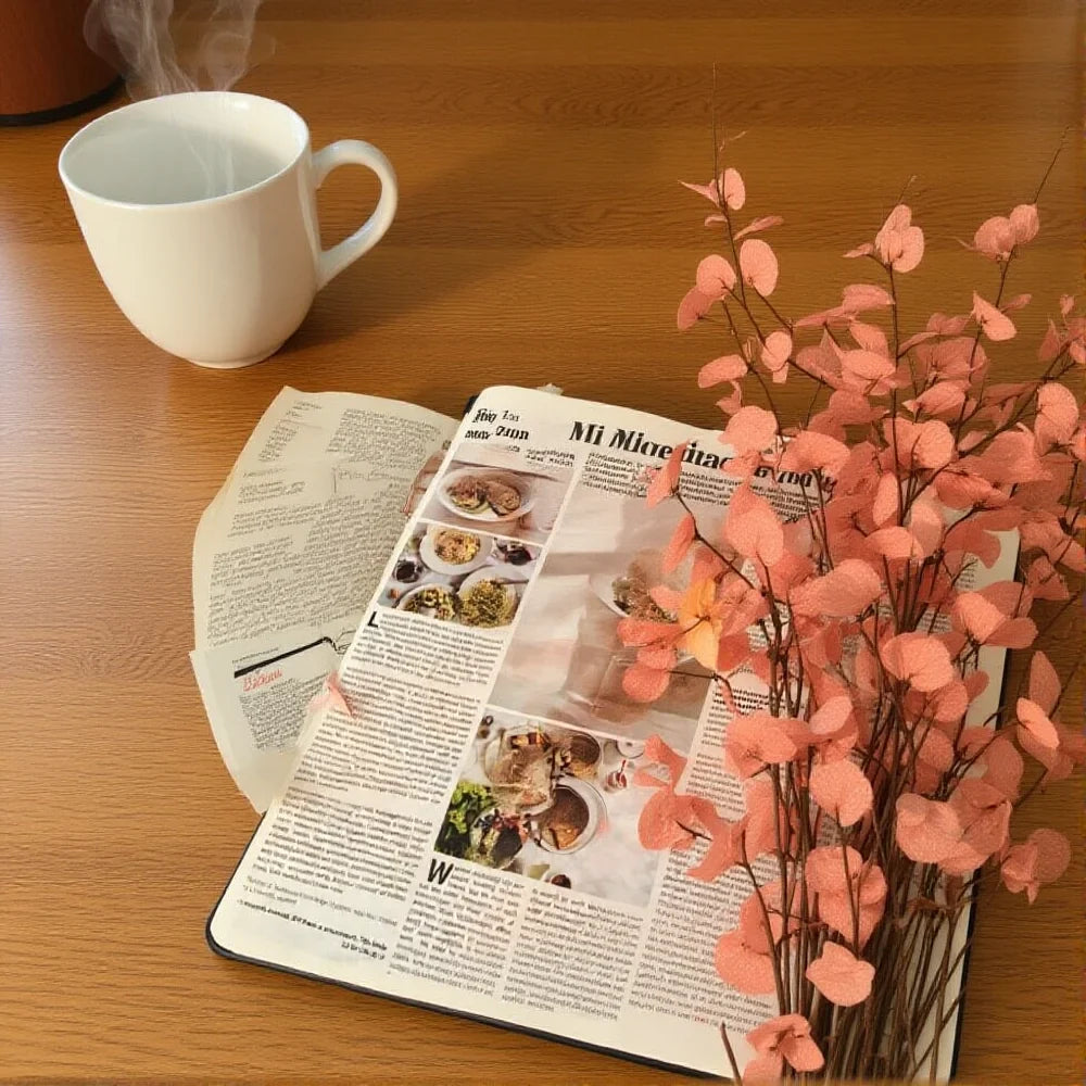 Artificial Plant Autumn Eucalyptus Long Branch Home Garden Decor Fake