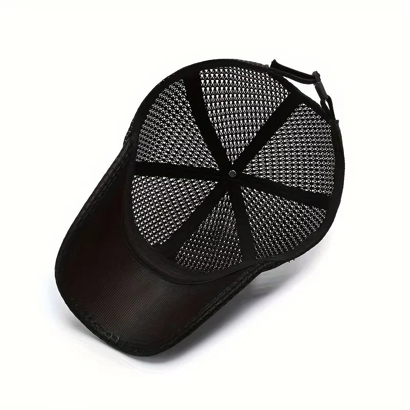 Breathable Mesh Baseball Cap Adjustable Quick-dry Trucker Hat Men