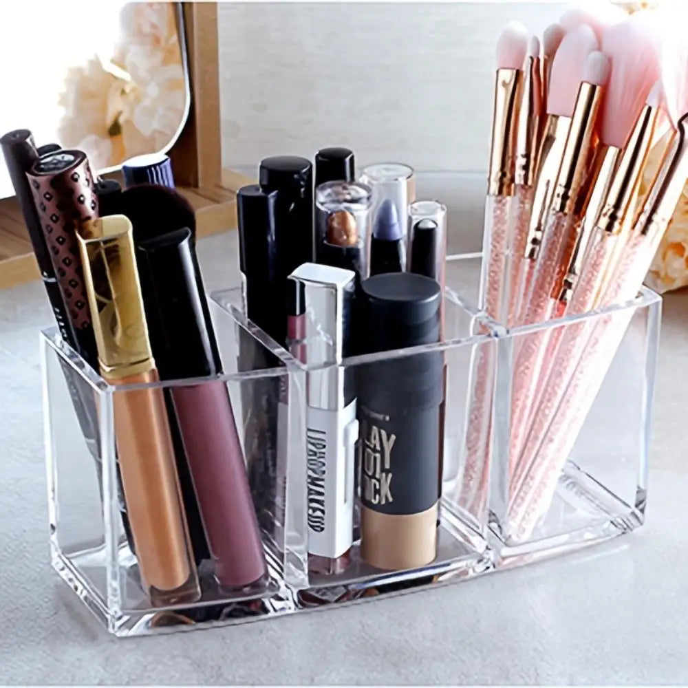 Clear Makeup Brush Organizer Acrylic Cosmetics Brushes Storage