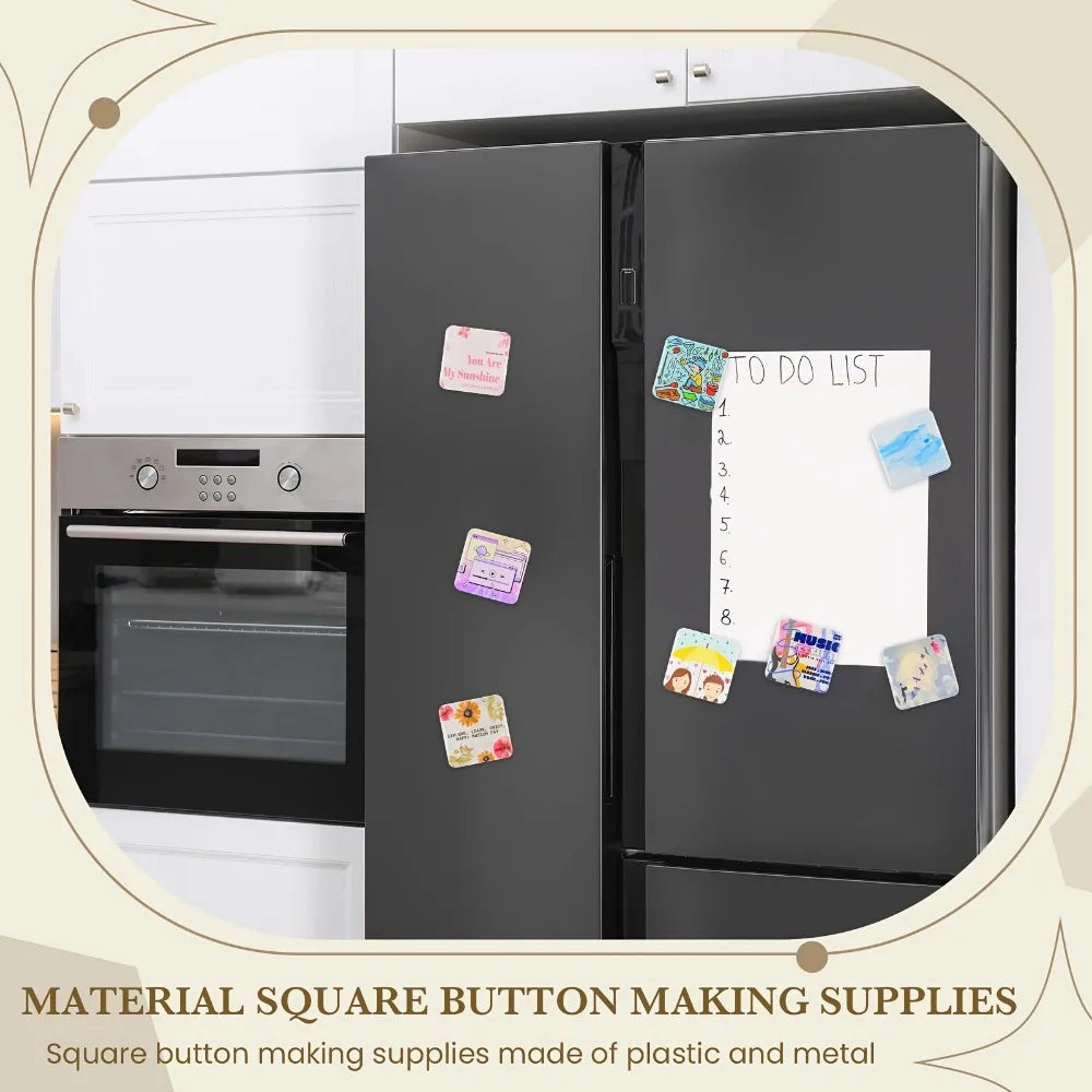 90pcs Transparent Magnetic Photo Frames | DIY Fridge Magnets