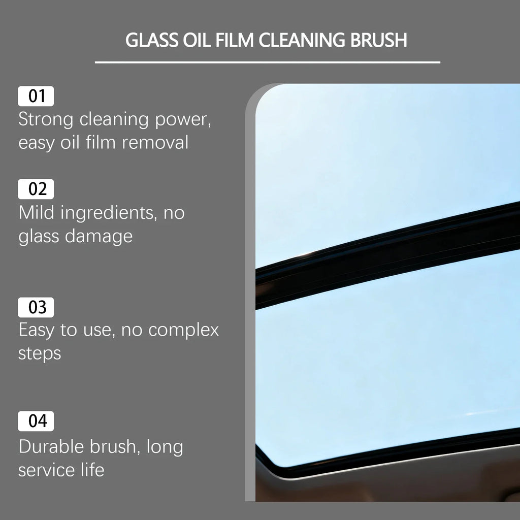 Car Glass Oil Film Remover & Anti-Fog Cleaning Brush