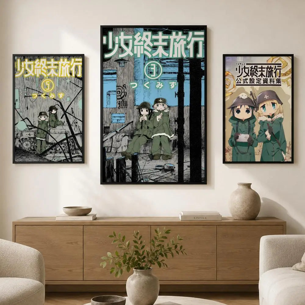 Girls Last Tour Anime Poster – Waterproof Self-Adhesive Wall Art