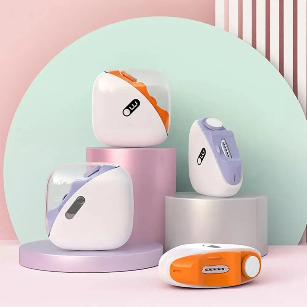Automatic Electric Nail Trimmer Polisher LED Light Safe Care Adults