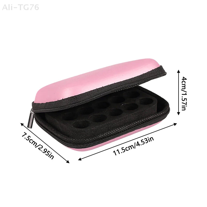 15-Slot Portable Essential Oil Case & Roller Bottle Organizer
