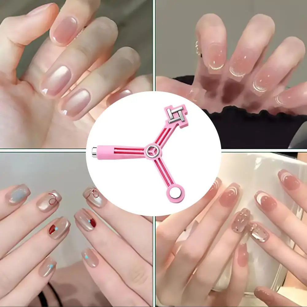 4-in-1 Cat Eye Magnet Tool – Star, Flower & French Nail Art