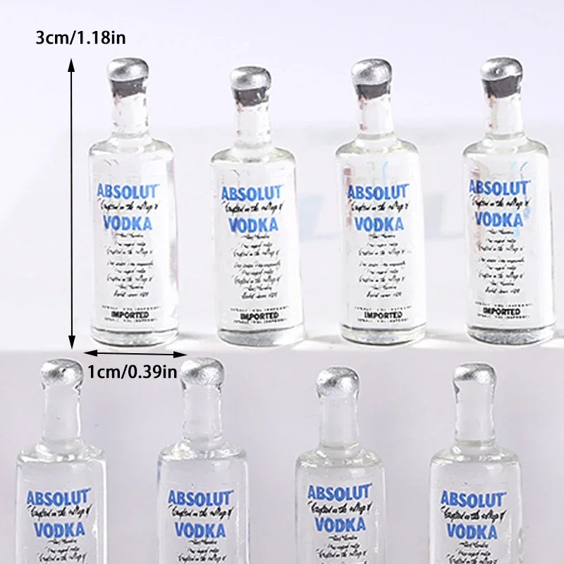 Transparent Diy Resin Kawaii Mini Wine Bottle Craft Miniature