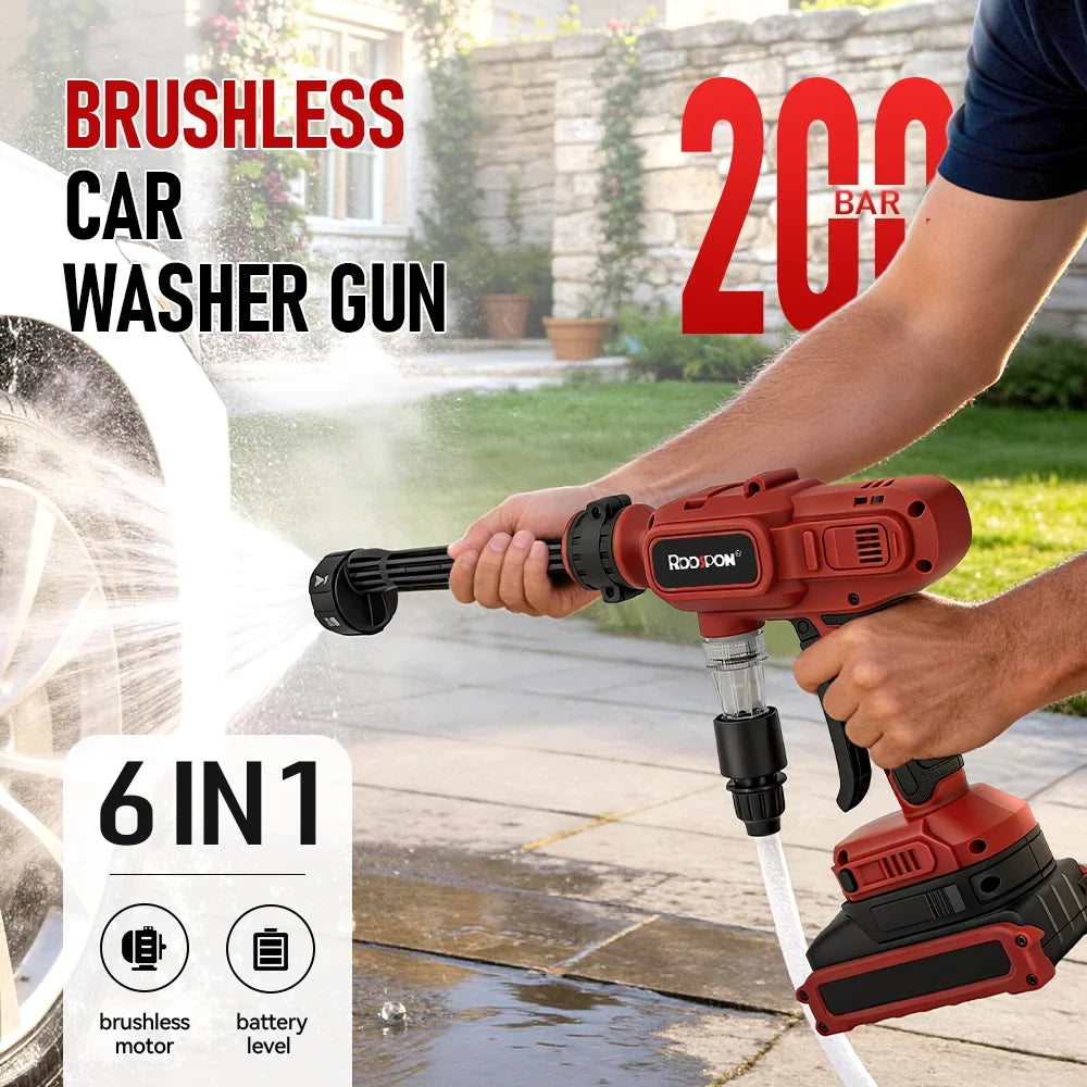 200 Bar Cordless Pressure Washer Gun for Makita 18V Battery