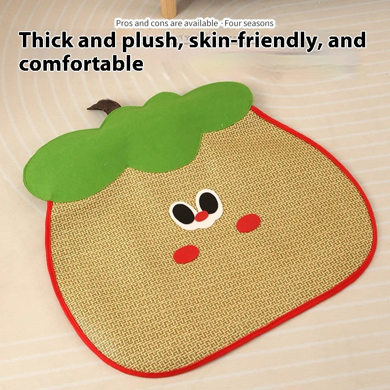 Summer Cooling Pet Mat Cartoon Cat Bed Scratcher Sofa Protective