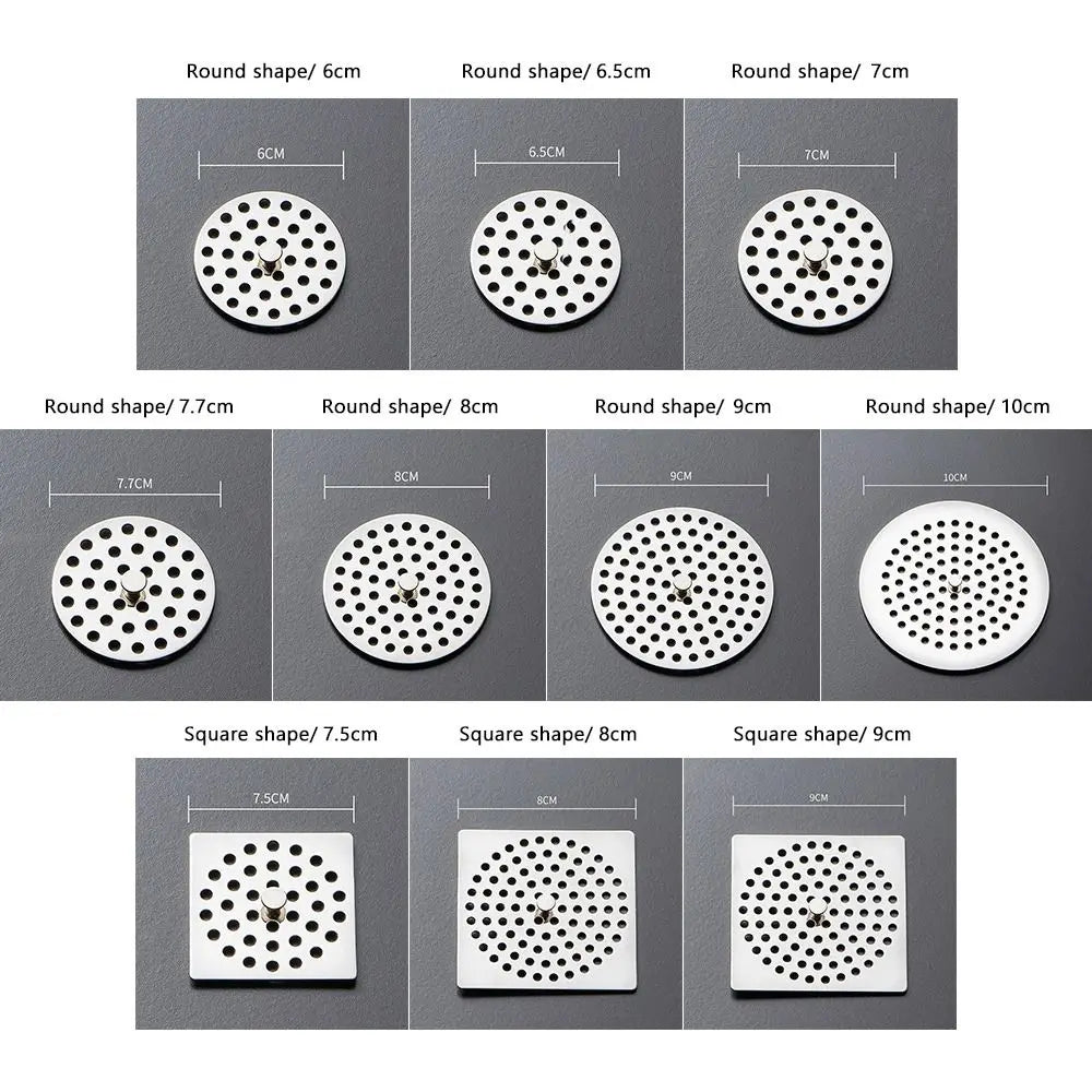 Durable Stainless Steel Floor Drain Net Cover Round Square Shape