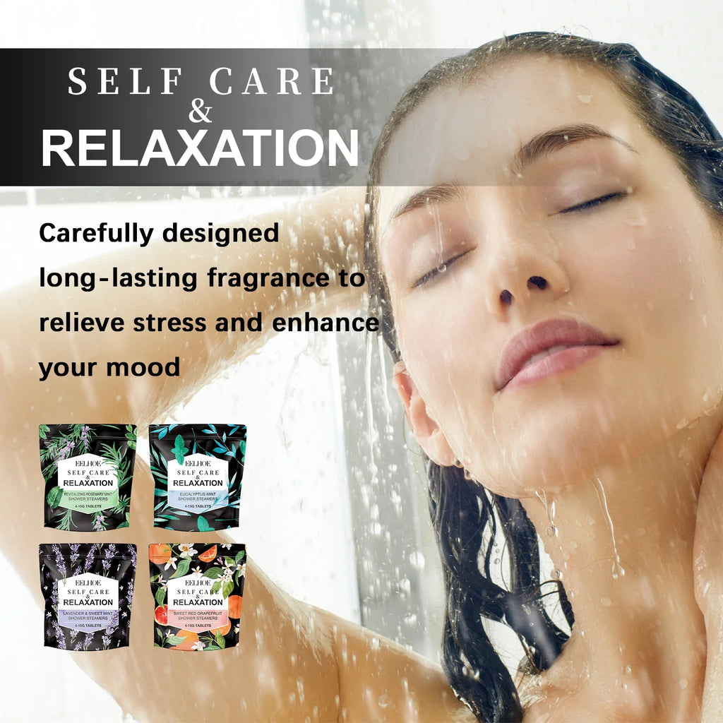 Lavender Aromatherapy Shower Steamers Set – 4pc Spa Kit