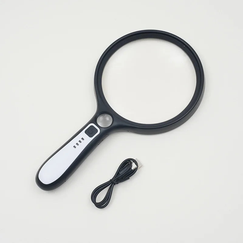 10X LED Handheld Magnifier 130mm – Reading & Repair Lens
