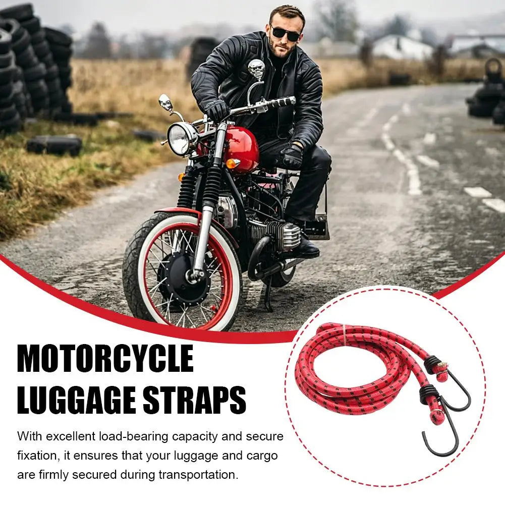 0 6-1 7M Elastic Bungee Cord Metal Hooks Luggage Packaging Strap