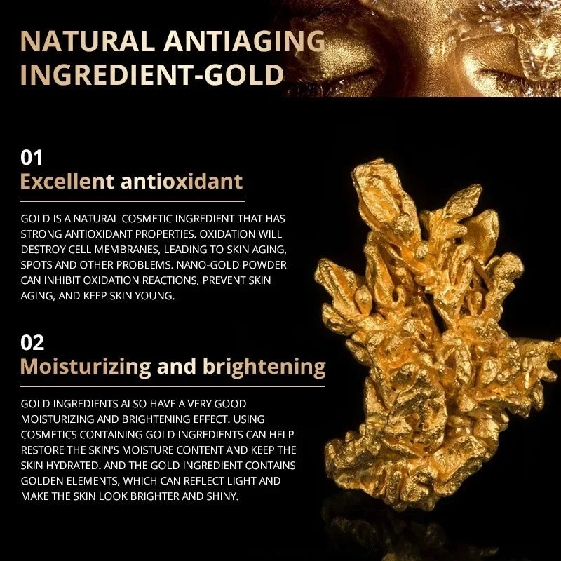 BIOAOUA 24K Gold Sleeping Face Mask – Hydrating & Firming 20pc