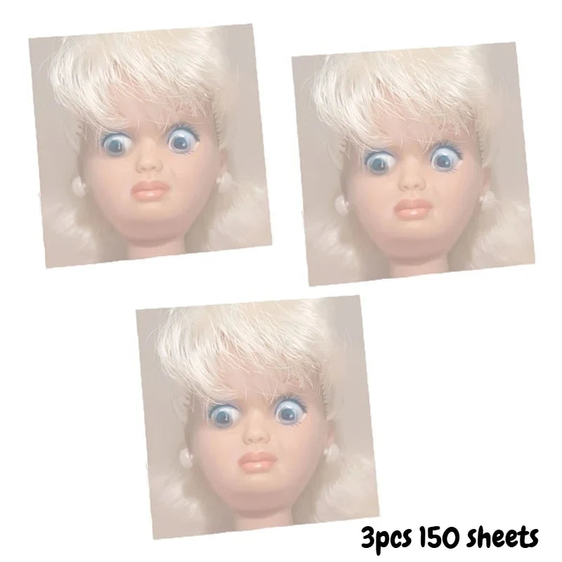 50 150-Sheet Funny Ugly Face Notepad Square Shape Sarcastic Sticky