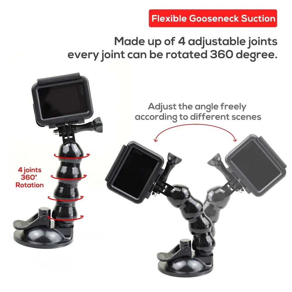 Windshield Suction Cup Mount for GoPro, DJI & Smartphone