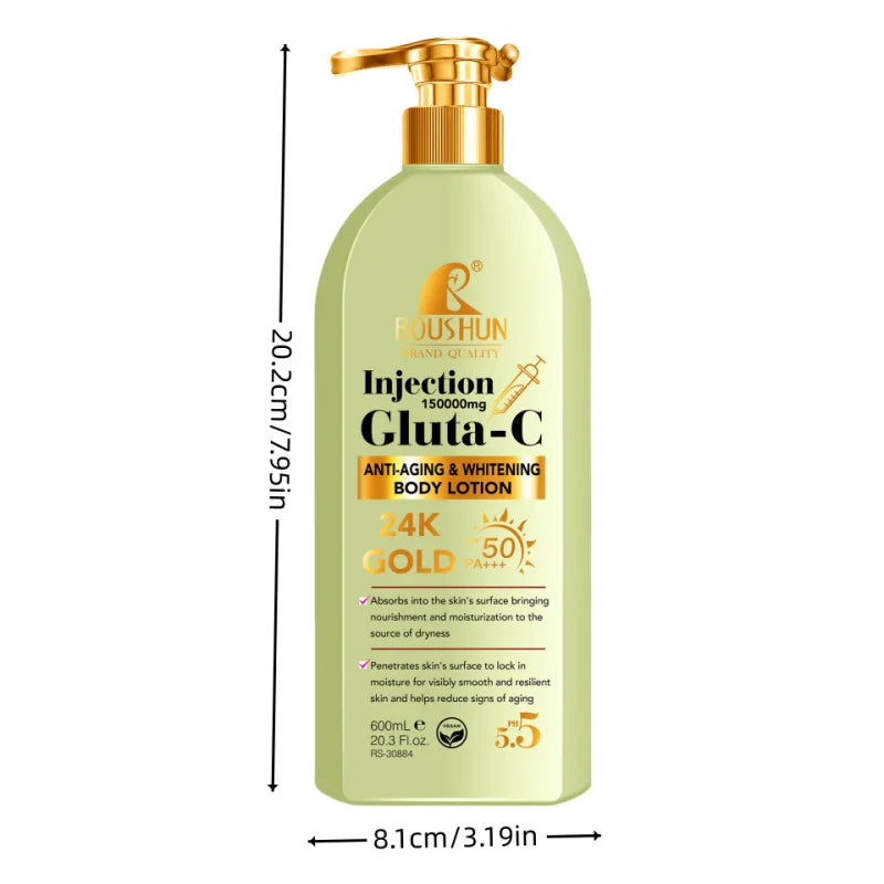 ROUSHUN GLUTA-C 2-in-1 Body Lotion & Sun Cream 600ml