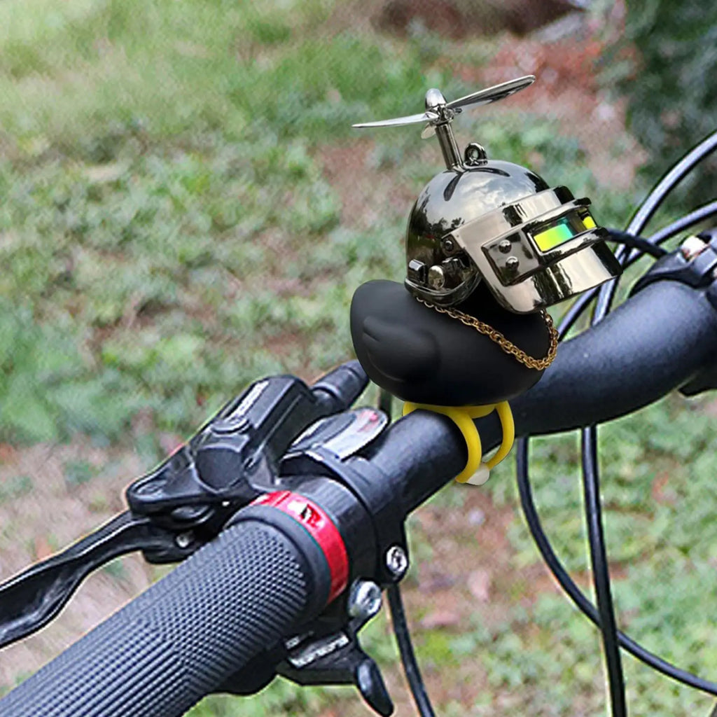 Duck Car Ornaments Cute Yellow Bicycle Accessories Squeeze Horns
