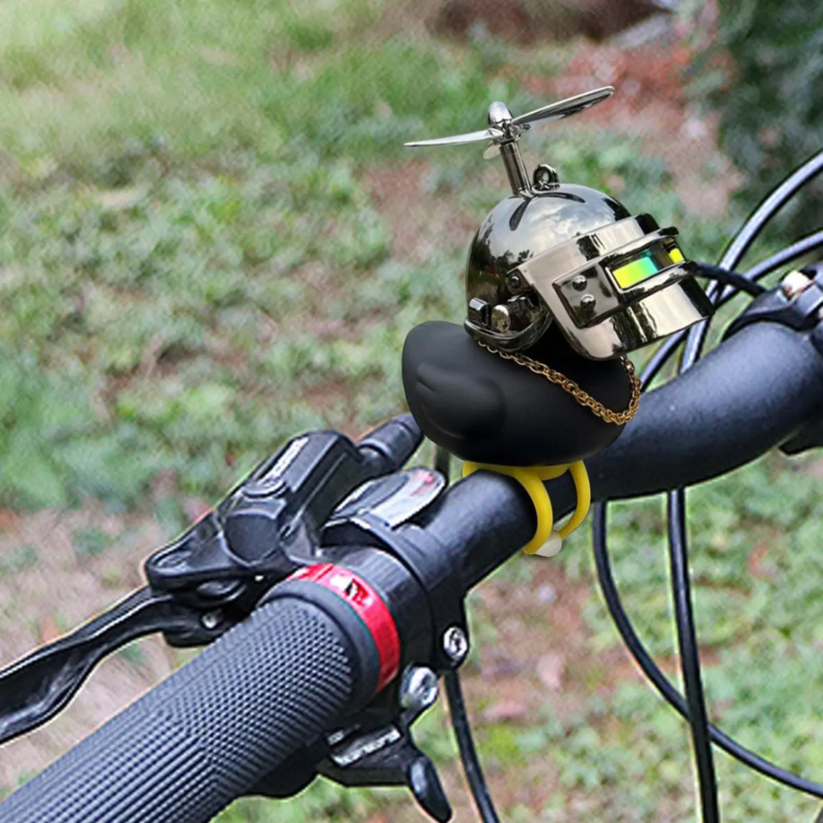 Duck Car Ornaments Cute Yellow Bicycle Accessories Squeeze Horns