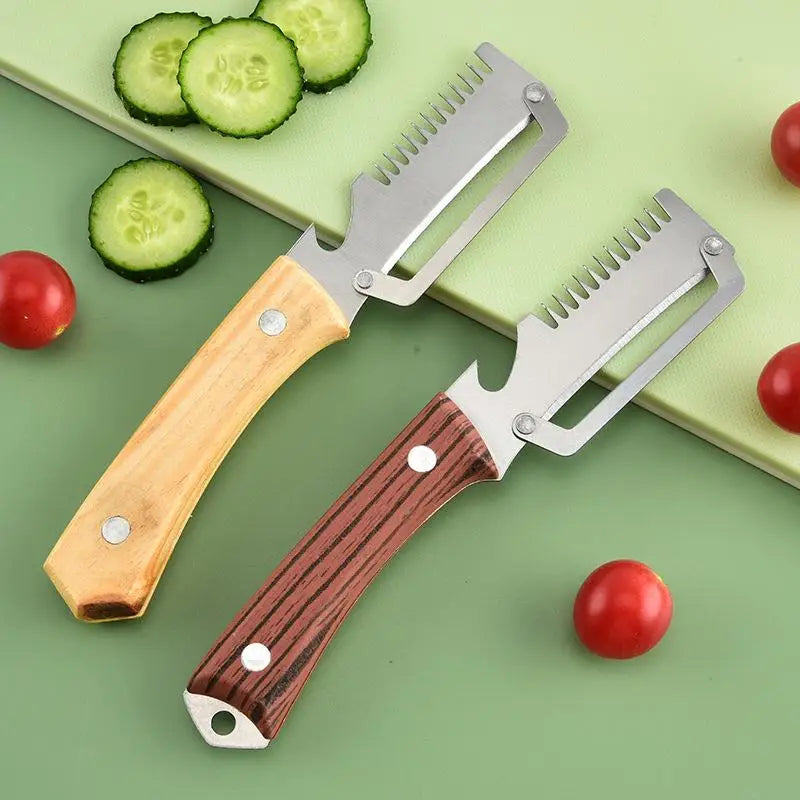 3-in-1 Vegetable Peeler – Scallion Shredder & Bottle Opener