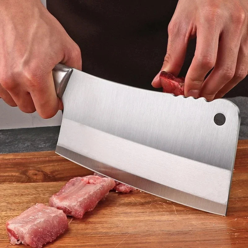PLYS 2-Piece Meat Cleaver & Slicer Stainless Steel Knife Set