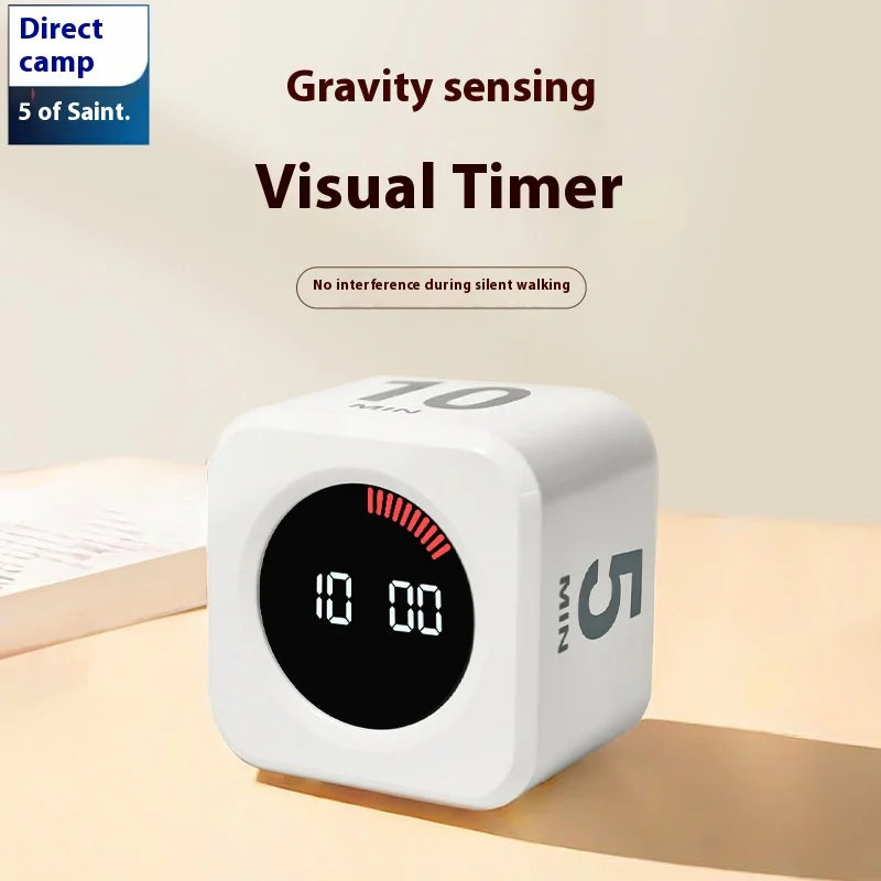 Gravity Sensing Flip Cube Visual Timer – Mini Time Manager