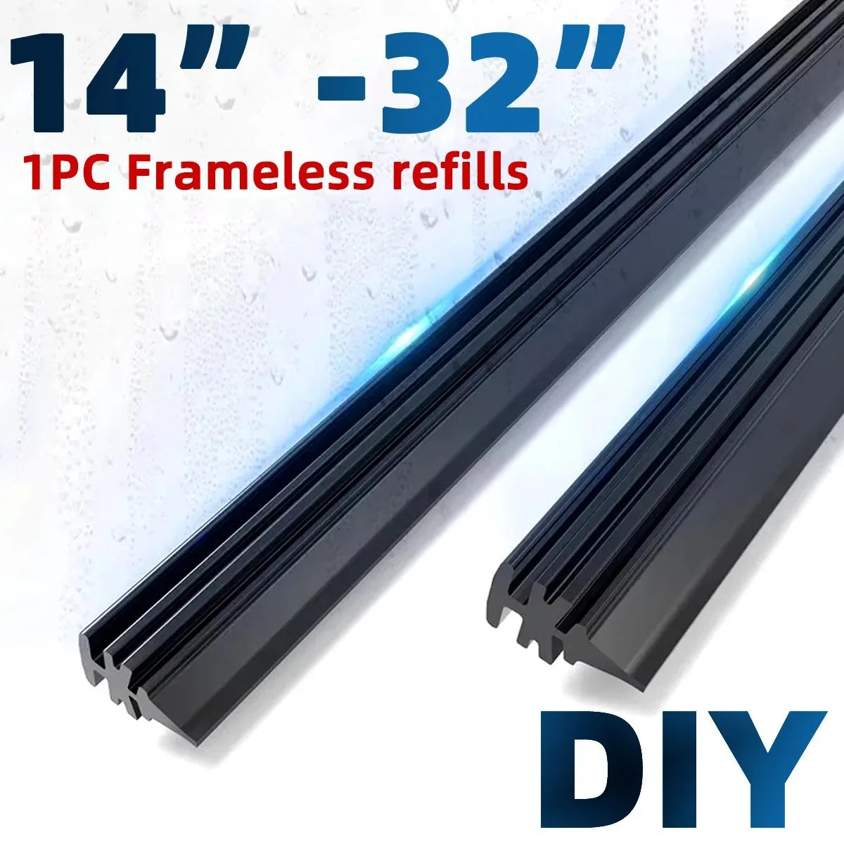 6mm Silicone Wiper Blade Refill Strips – Frameless 14"–32"