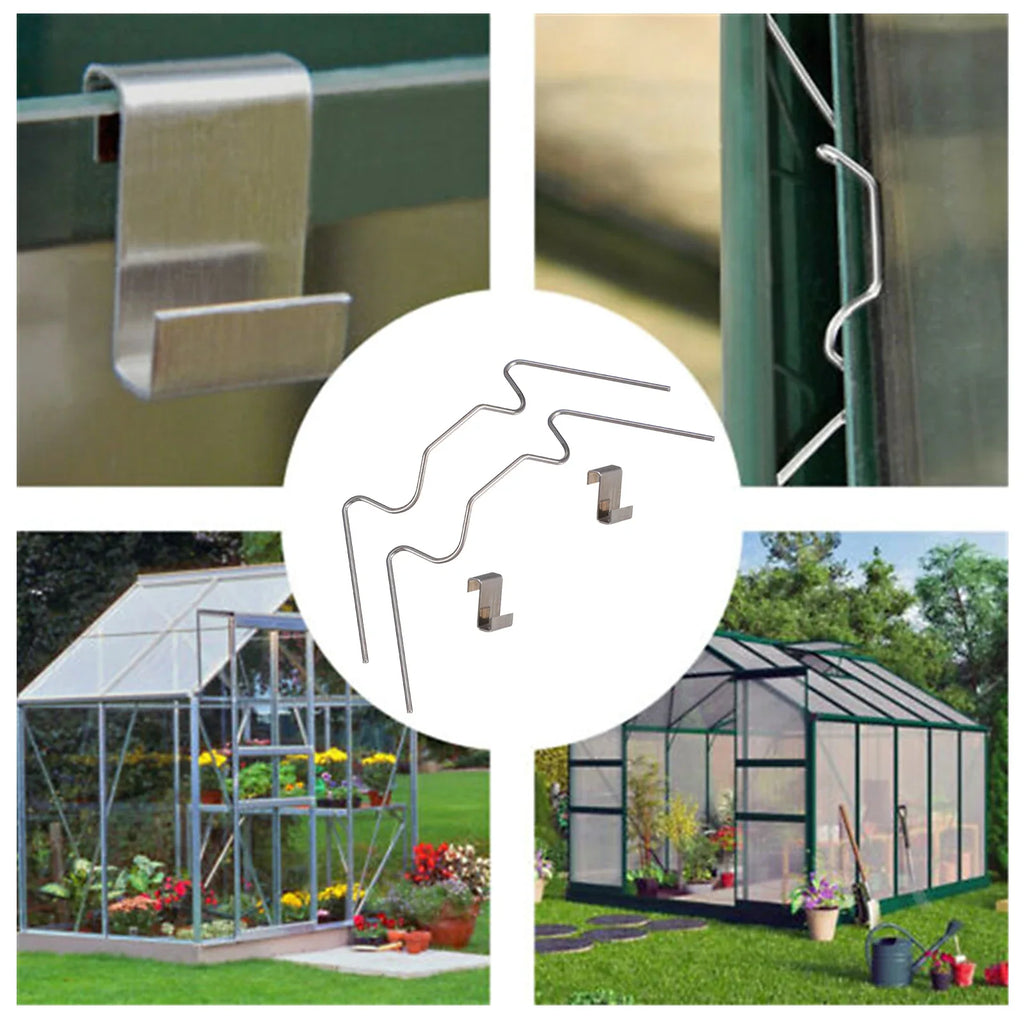 Greenhouse Glass Clamps Stainless Steel Clip Frame W Clips Fixing