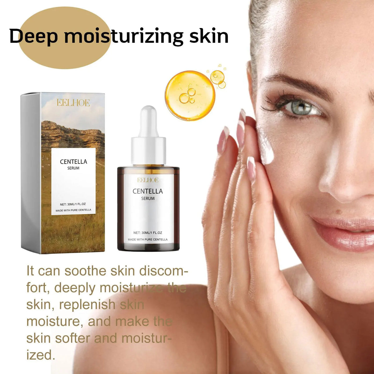 EELHOE Centella Hyaluronic Acid Face Serum 30ml – Deep Hydration