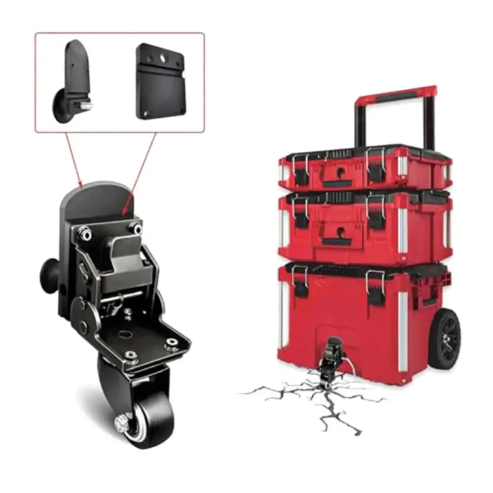 Stainless Steel Toolbox Caster Wheels – 200 lbs Foldable