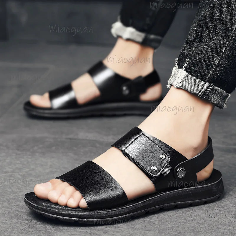Men's Slip-On Beach Sandals – Anti-Slip Soft Sole Summer Shoes